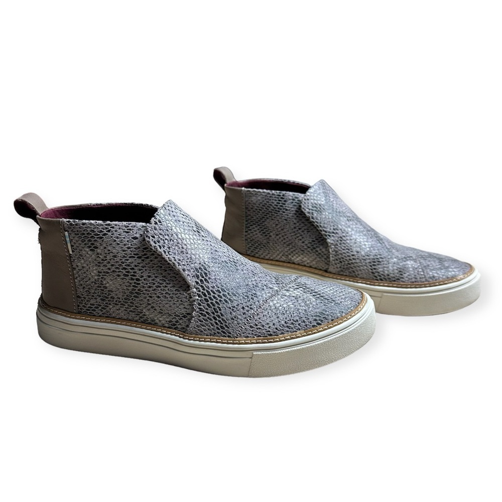 TOMS Paxton Sneaker Suede Snake Print Slip on Comfortable Casual Shoes Women's 7